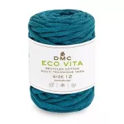 Bobina di corda 4mm cotone riciclato per macramè - DMC Eco Vita 12 Blu Anardo x55m