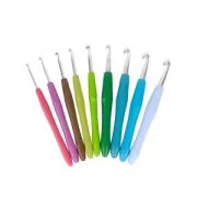 Uncinetto in alluminio con maniglia ergonomica DMC - 10 mm - Blu Cielo x1