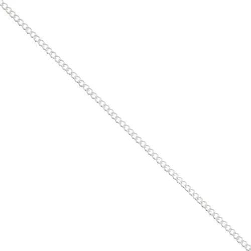 Catena maglia gourmette appiattito 1.2 mm in Argento 925 x50cm