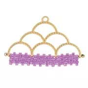 Cymbal - Terminale per la tessitura di perline 11/0 33.8 mm Skaloti IV Dorato con oro fino x1