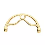 Cymbal - Terminale per la tessitura di perline Rocaille 8/0 18.5 mm Sitanos II Dorato con oro fino x1