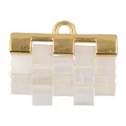 Cymbal - Terminale per Tila Beads 26x7 mm Soros III Arg vieil x1