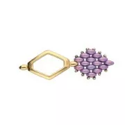 Cymbal - Connettore a perlina Superduo 31x15 mm Kotroni Argento invecchiato x1