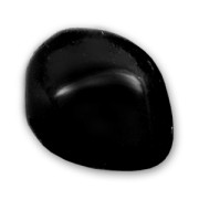 Perla tonda piatta mm. 26x19 Jet x1