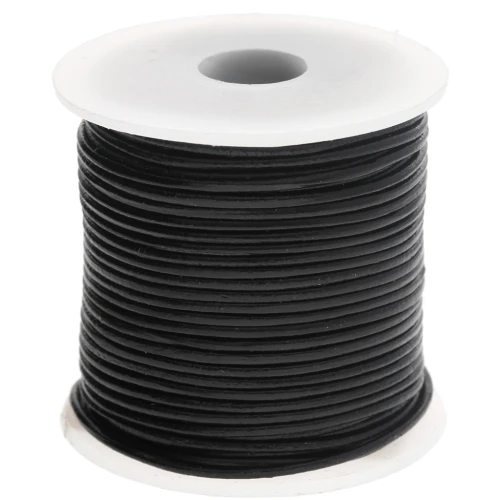 Cordoncino in pelle 1 mm nero x 20 m