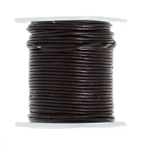 Cordoncino in pelle 1 mm - Marrone x20m