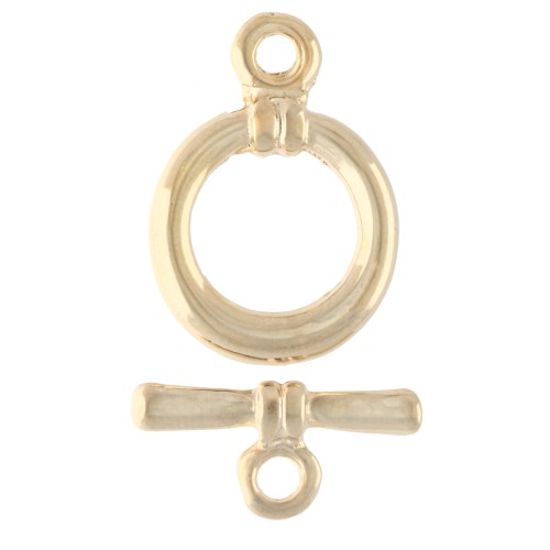 Chiusura a T barra mm. 14,5 Dorato con oro fino x1