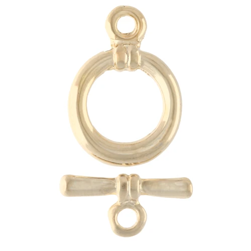 Chiusura a T barra mm. 14,5 Dorato con oro fino x1