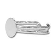 Base anello da incollare per bambini mm.  8 argentato x1|raw }}