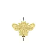 Perla ape in zamak 9x12.5 mm - Dorato con oro fino x1
