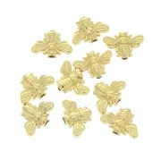 Perla ape in zamak 9x12.5 mm - Dorato con oro fino x1
