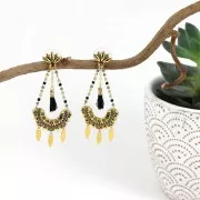 Catena di perle con Miyuki Delica 11/0 1.70 mm - Dorato - Verde Chiaro x1 m