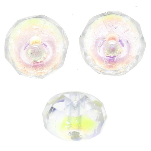 Donuts 7x4 mm Crystal AB x25