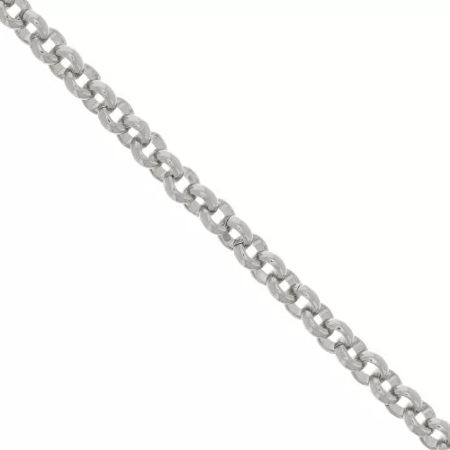 Catena in alluminio mm. 7.5 rodiato x1m