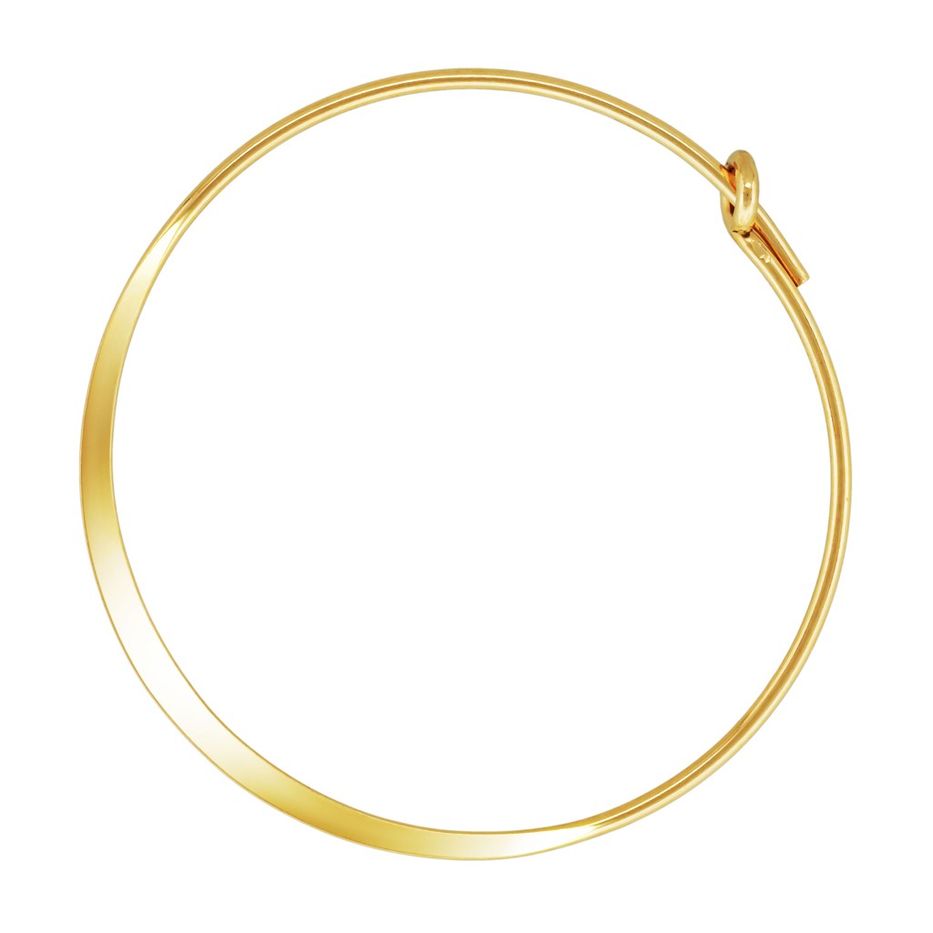 Carissima Orecchini Creole con Bandiera di Zircone Cubico da 13 mm in Oro Bianco 9 ct