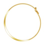 Orecchini creole appiattite forma rotondo da decorare 25 mm in Gold filled x2|raw }}