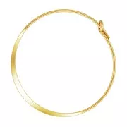 Orecchini creole appiattite forma rotondo da decorare 25 mm in Gold filled x2