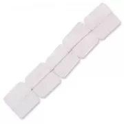 Perlina Quartzo Rosa quadro con sfaccette mm. 10 x1