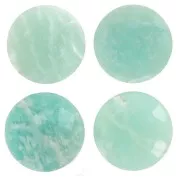 Perlina Amazonite disco piatto con sfaccette mm. 12 x1