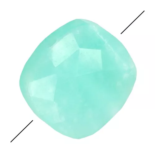 Perlina Amazonite quadro con sfaccette mm. 10 x1