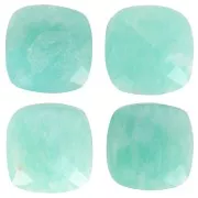 Perlina Amazonite quadro con sfaccette mm. 10 x1