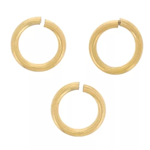 Anelli aperti mm. 4x0.6 Acciaio inossidabile Dorato 316L x10