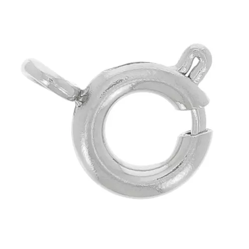 Chiusura a molla mm. 5 con anello chiuso Acciaio inossidabile 316L x1