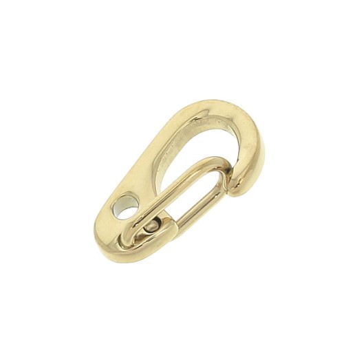 Chiusura a moschettone di sicurezza da 11 mm - Acciaio inossidabile 316L Dorato x1