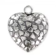 Ciondolo Cuore mm. 18 in Argento 925 ossidato x1