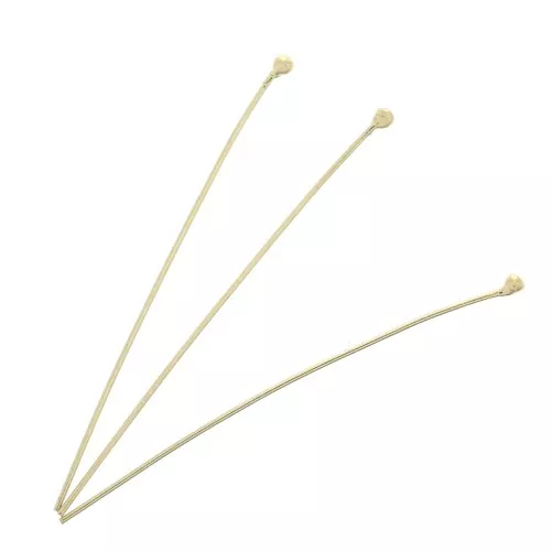 Chiodini testa pallina mm. 38x0,5 in Gold filled x10