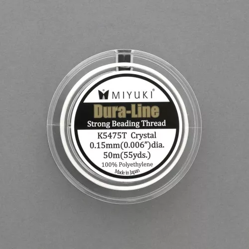 Miyuki Dura-Line filo nylon intrecciato 0.15 mm Crystal x50 m