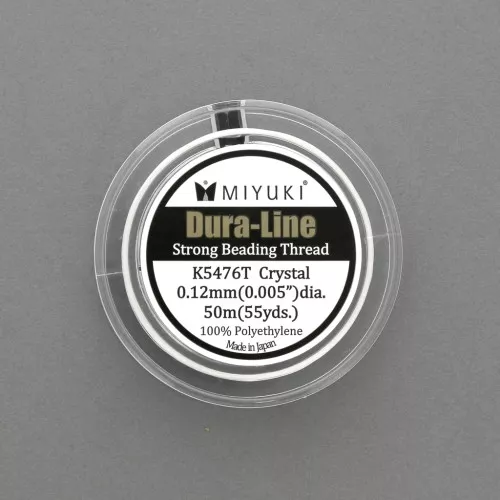 Miyuki Dura-Line filo nylon intrecciato 0.12 mm Crystal x50 m