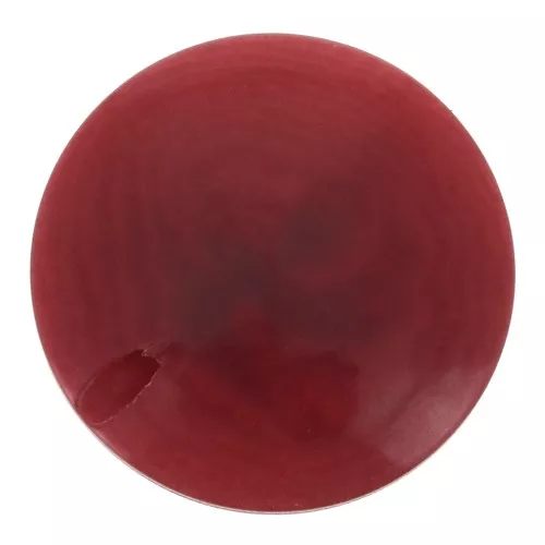 Perla di Tagua rotonda appiattita 20 mm - Bordeaux x1