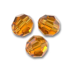 PureCrystal 5000 Perle rotonde da 6 mm - Topazio x6