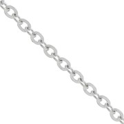 Catena a maglie limate Forçat da 1,5 mm in acciaio inox 316L x1m