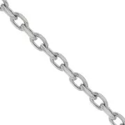 Catena maglia Forzatina limata 2 mm Acciaio inossidabile 316L x1m