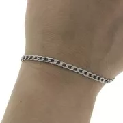 Catena maglia Gourmete 3.7 mm Acciaio inossidabile 316L x1m