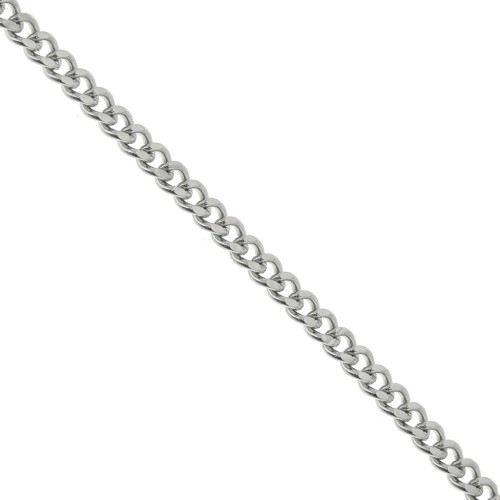 Catena maglia Gourmete limata 2.15 mm Acciaio inossidabile 316L x1m