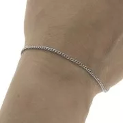 Catena maglia Gourmete limata 2.15 mm Acciaio inossidabile 316L x1m