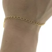 Catena maglia Rombo 3.5 mm in Acciaio inossidabile dorato 316L x50cm