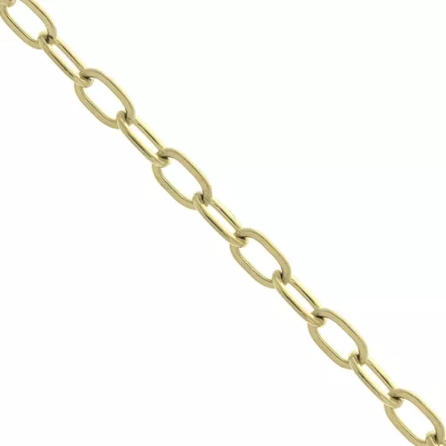 Catena maglia Forçat rettangolo 2.6 mm in Acciaio inossidabile Dorato 316L x50cm
