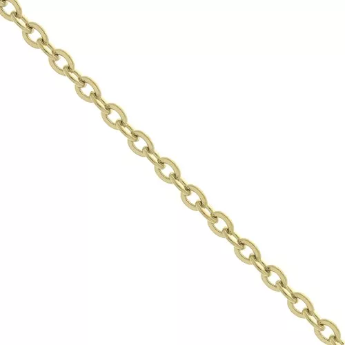 Catena a specchio Forzatina 2 mm - Acciaio inossidabile 316L Dorato x50cm