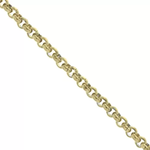 Catena Jaseron 2,3 mm in acciaio inox 316L oro x50cm