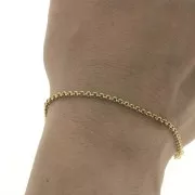Catena Jaseron 2,3 mm in acciaio inox 316L oro x50cm
