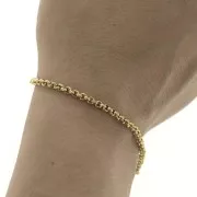 Catena maglia Jaseron 3 mm in Acciaio inossidabile  Dorato 316L x50cm