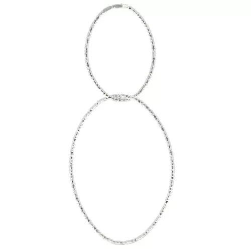 Pendente ovale diamante - 53mm Argento 925 x1