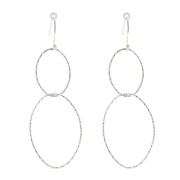 Pendente ovale diamante - 53mm Argento 925  x1