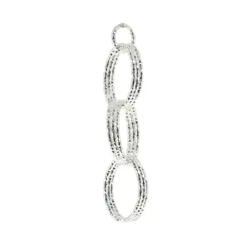 Pendente ovale diamante - 35mm Argento 925 x1