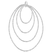 Pendente ovale diamante  35.5mm Arg. 925 x1