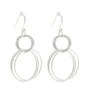 Pendente rotondo diamante -  38 mm - Argento 925 x1